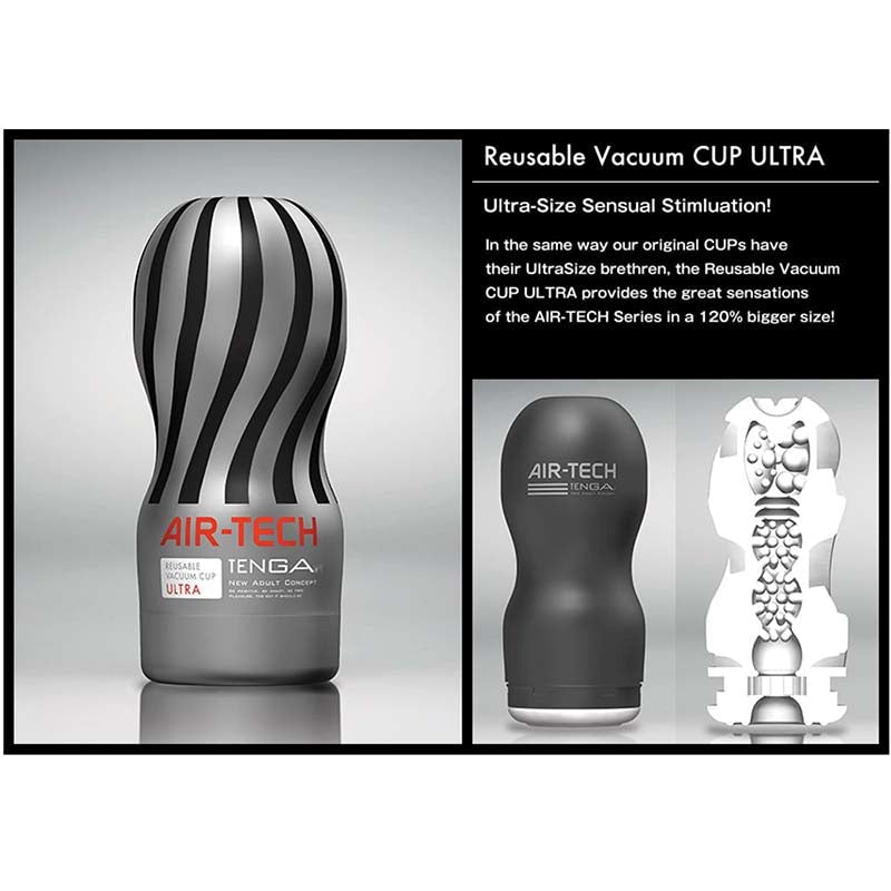 Tenga Air-Tech Re-Usable Vacuum Cup U.S Grey - - Masturbators and Strokers