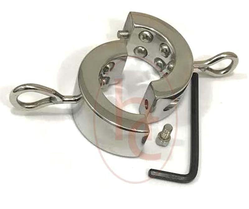 Testicle Stretcher With Matte Nodules - - Ball and Cock Toys