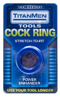TitanMen Tools Cock Ring Blue Alway Safe For You - - Stretchy Cock Rings