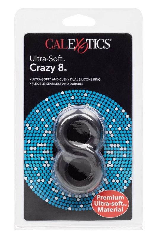 CalExotics Alpha Ultra-Soft Crazy 8 Mens Cock Ring - - Stretchy Cock Rings