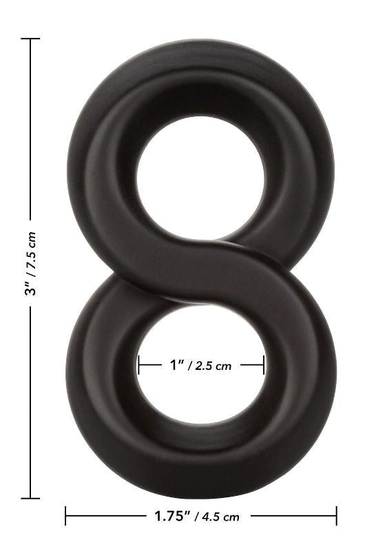 CalExotics Alpha Ultra-Soft Crazy 8 Mens Cock Ring - - Stretchy Cock Rings