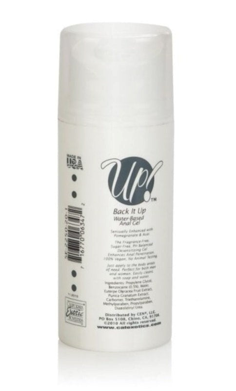 CalExotics Up! Back it Up Anal Pleasure Sex Gel - - Lubricants and Lotions