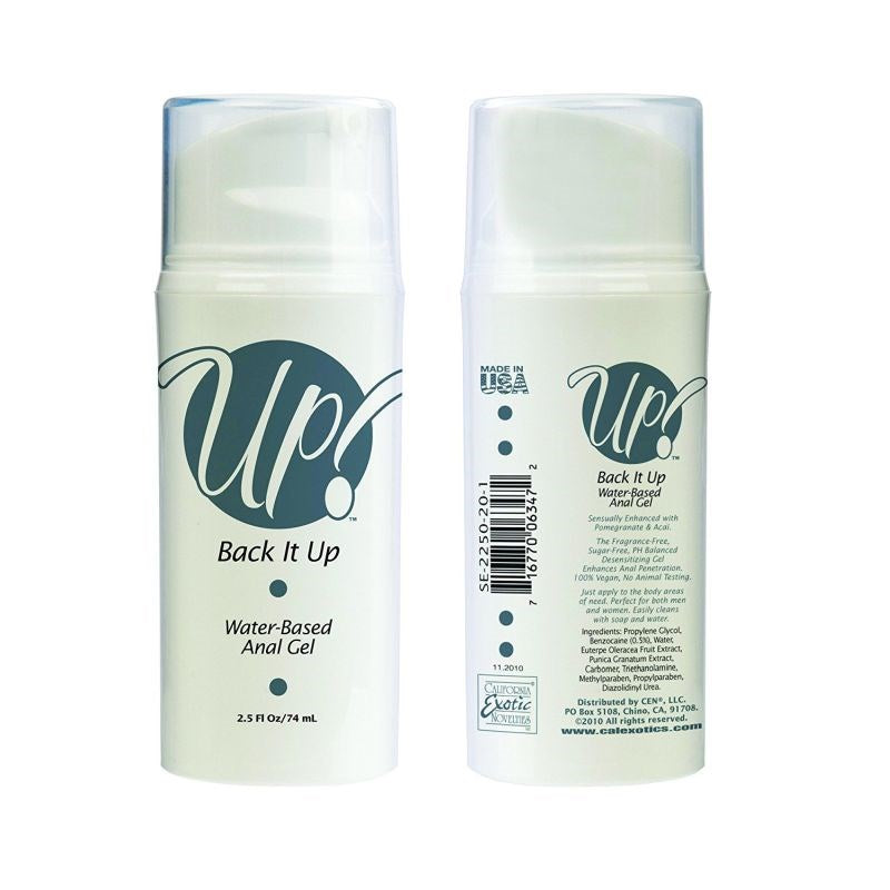 CalExotics Up! Back it Up Anal Pleasure Sex Gel - - Lubricants and Lotions