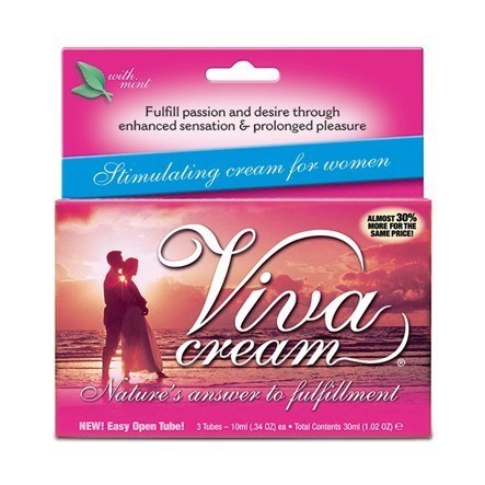 Viva Cream 10ml 3 Pack Gripping Cock Rings - - Delay and Excite Sprays