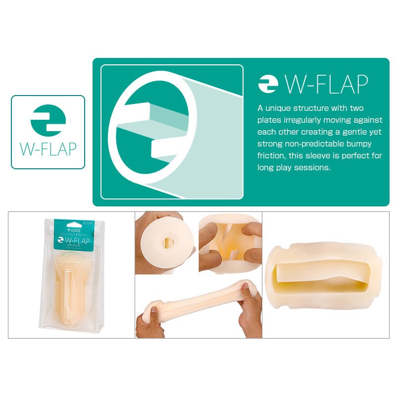 Vorze A10 Cyclone SA Sleeve W-Flap CRings That Last - - Masturbators and Strokers