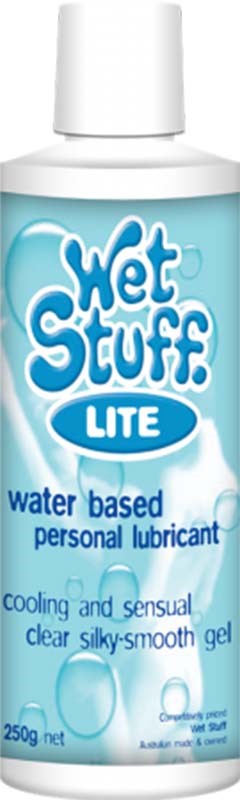 Wet Stuff Lite Water Base Lubricant Solo Fit Options - - Water Based Lubes