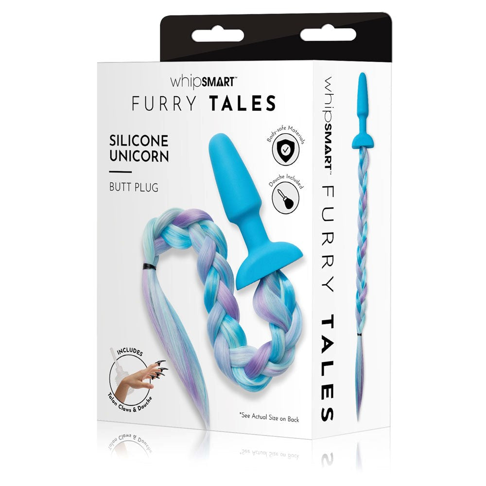 WhipSmart Enchanting Furry Tales Silicone Unicorn Butt Plug - - Butt Plugs