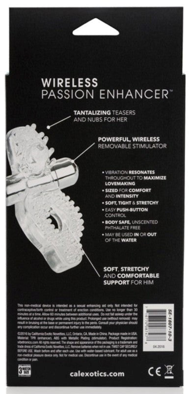 CalExotics Wireless Passion Enhancer Vibrating Cock Ring - - Vibrating Cock Rings