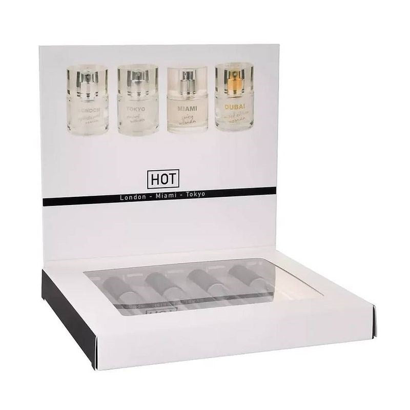 Hot Ero HOT Pheromone 4 Pack Perfume Tester Box for Women and Enhancement - - Sex Pheromones and Perfumes