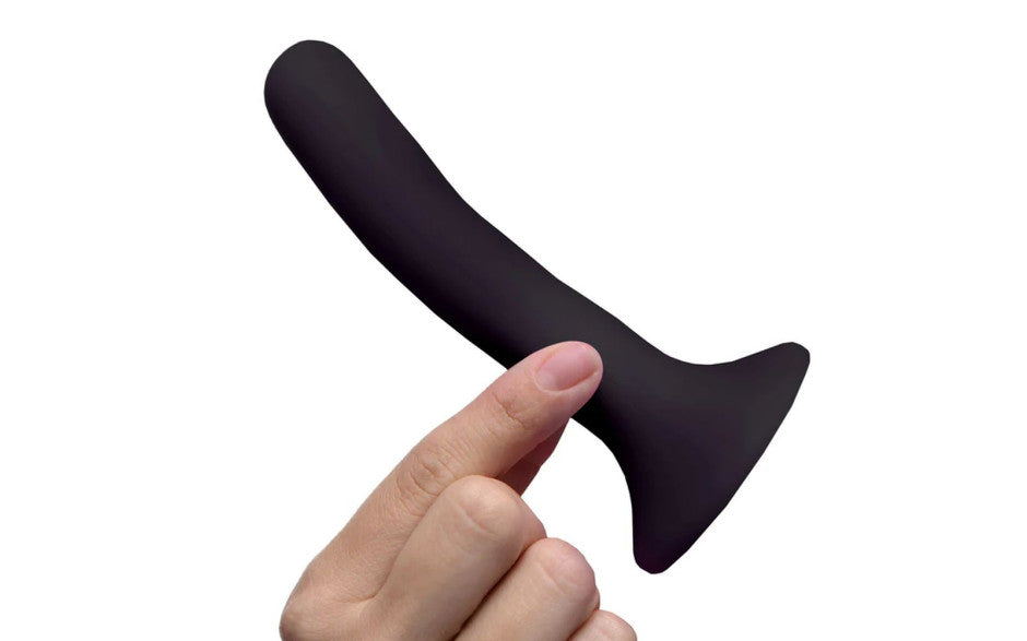 XR Brands Strap-U Black Silicone Strap-On Dildo Small - Black - Non-Realistic Dildos