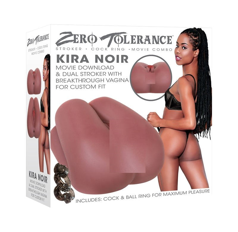 Zero Tolerance Kira Noir Dual Stroker Cock Ring Shop - - Masturbators and Strokers