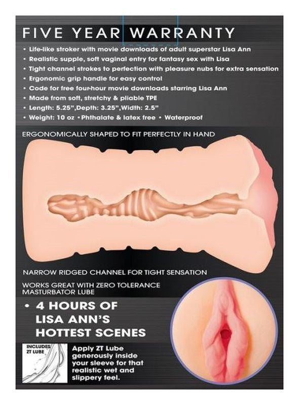 Zero Tolerance Lisa Ann Realistic Vagina Stroker - - Masturbators and Strokers