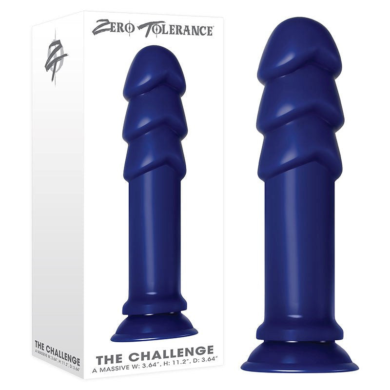 Zero Tolerance The Challenge Giant Butt Plug Blue - - Butt Plugs
