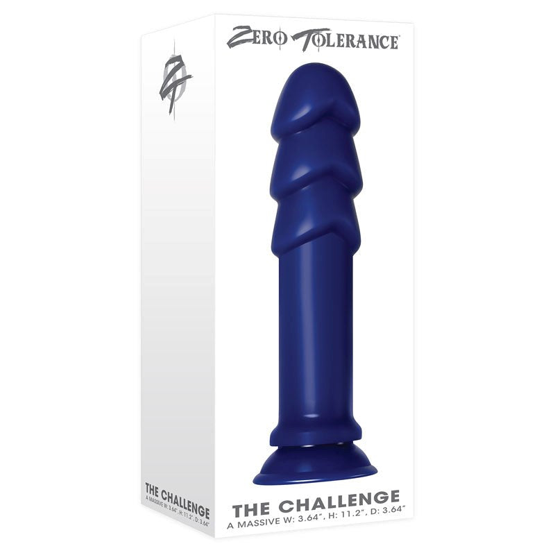 Zero Tolerance The Challenge Giant Butt Plug Blue - - Butt Plugs