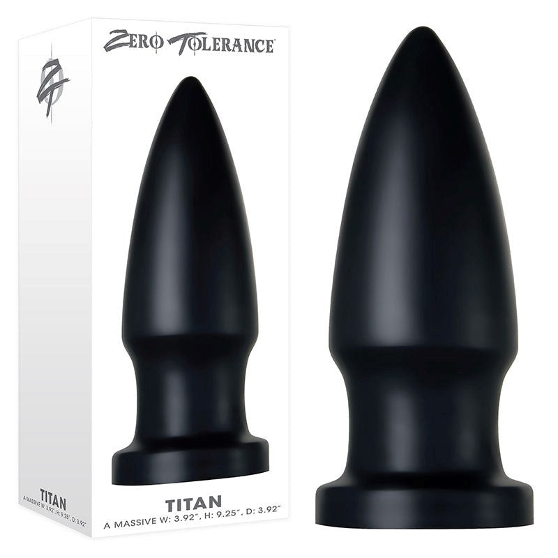 Zero Tolerance The Titan Giant Anal Plug Black - - Butt Plugs