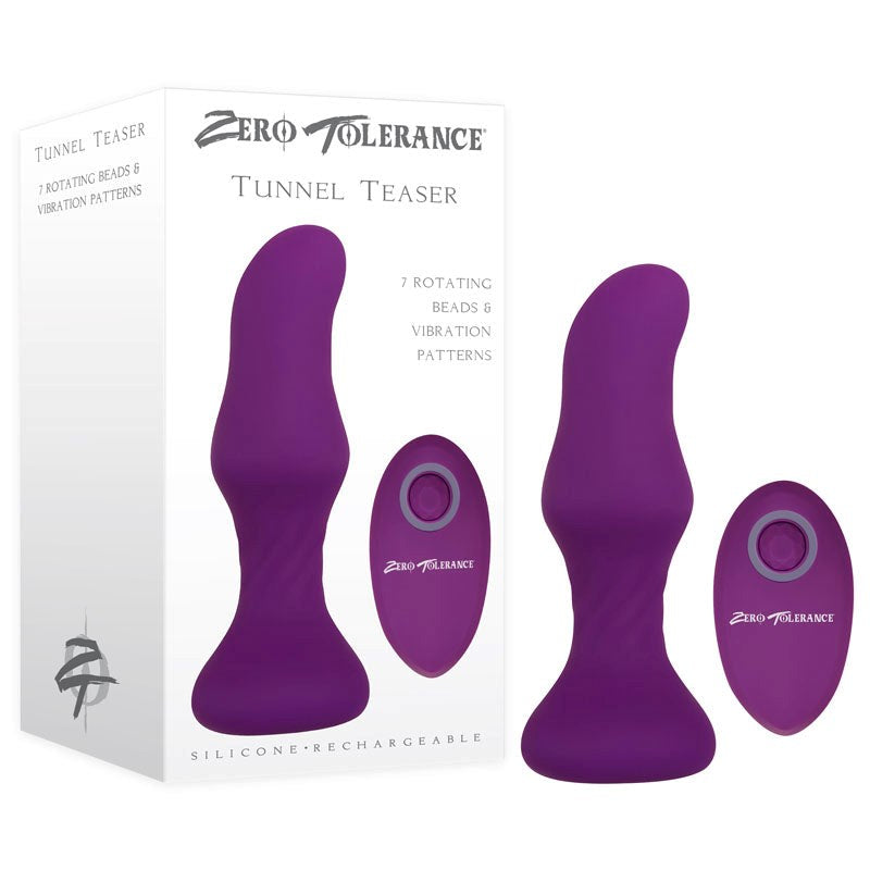 Zero Tolerance Tunnel Teaser Butt Plug with Remote Purple - - Butt Plugs