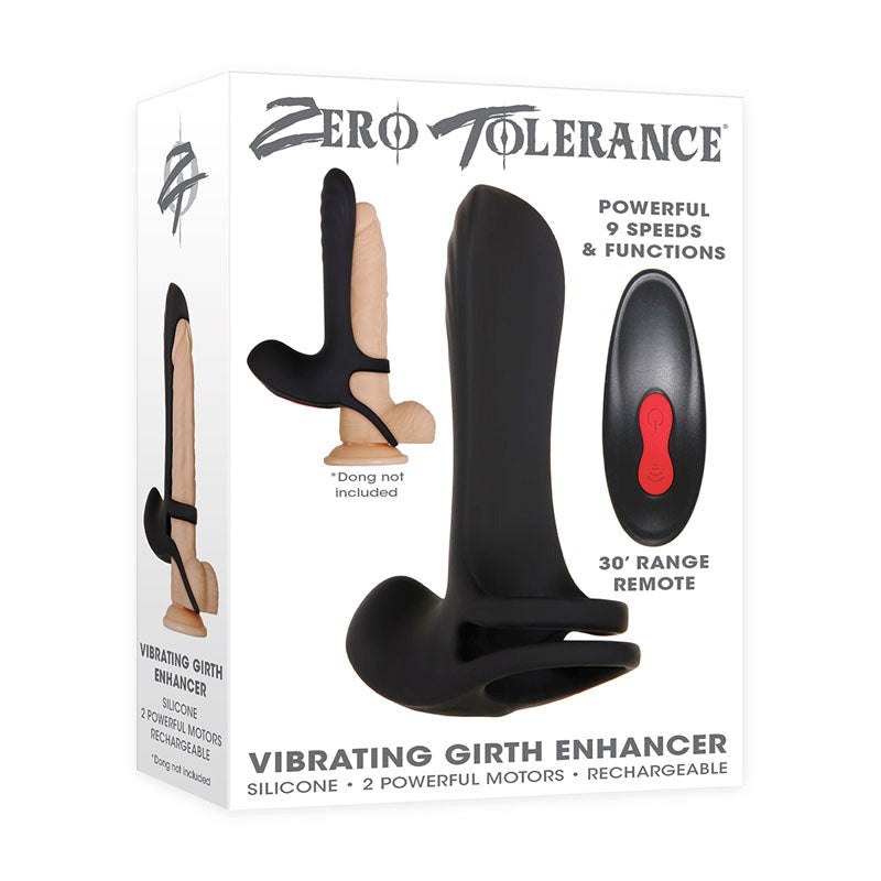 Zero Tolerance Vibrating Girth Enhancer Extension Black - - Pumps, Extenders and Sleeves