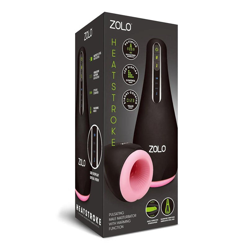 ZOLO Heatstroke - Warmth, Pulsation, and Stroke Counter for Unmatched Satisfaction - - Masturbators and Strokers