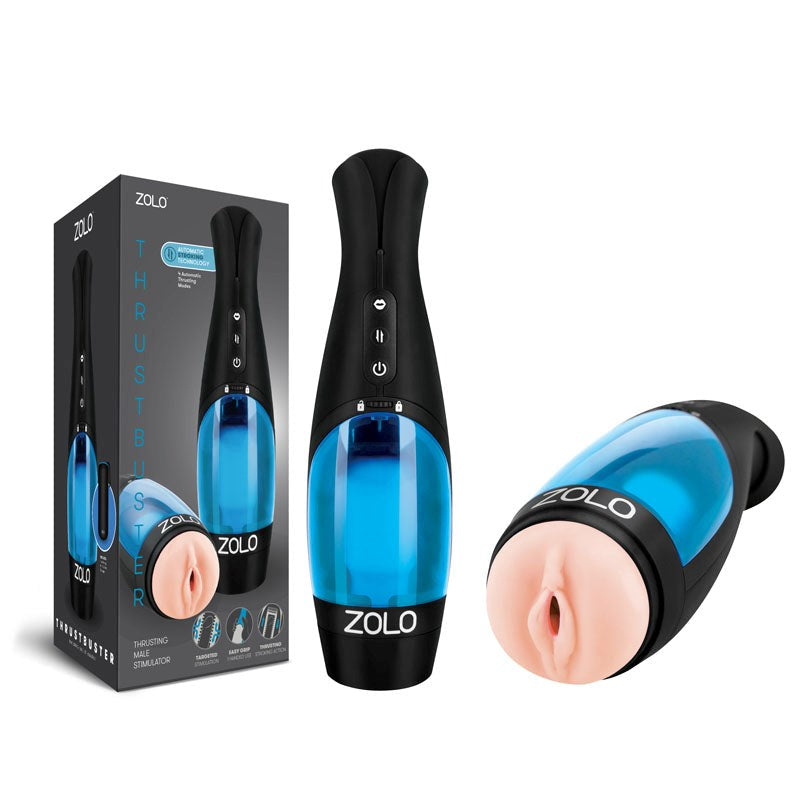 Zolo Thrustbuster - Rechargeable Auto Stroker with Thrusting Modes and Erotic Audio - - Masturbators and Strokers