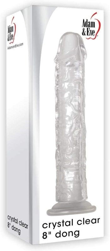 Adam & Eve Crystal Clear 8 Inch Dong Transparent Dildo - - Realistic Dildos