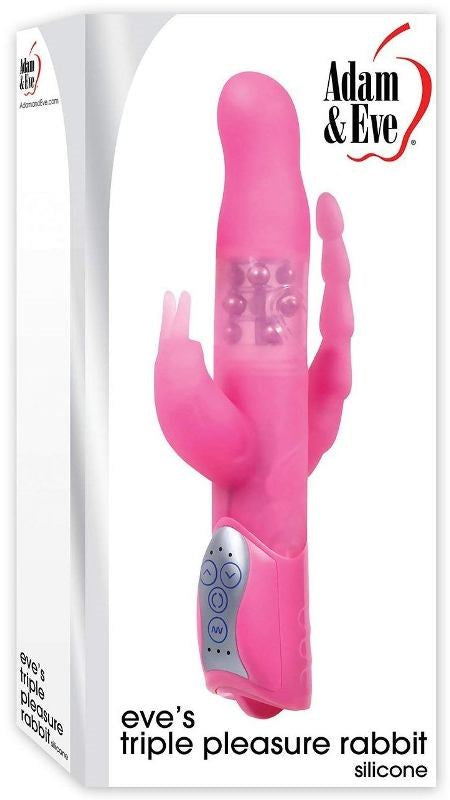 Adam & Eve Eves Triple Pleasure Rabbit Triple Stimulation - - Rabbit Vibrators
