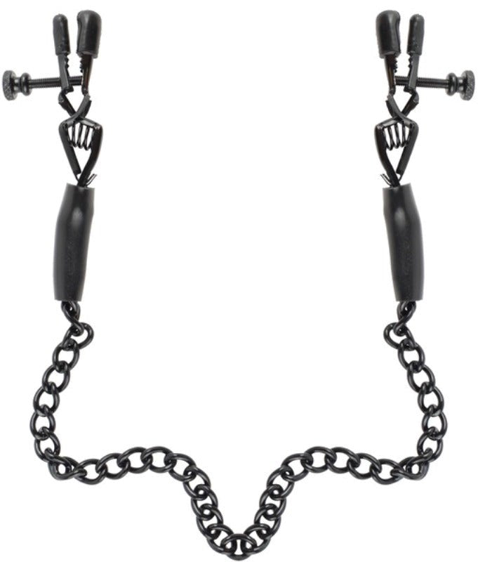 Adjustable Nipple Chain Clamps - Black Popular in AU - - Nipple and Clit Clamps