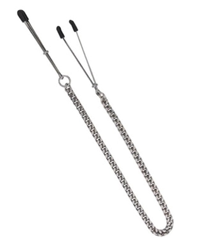 Adjustable Tweezer Clamps - Jewel Chain Try It Tonight - - Nipple and Clit Clamps