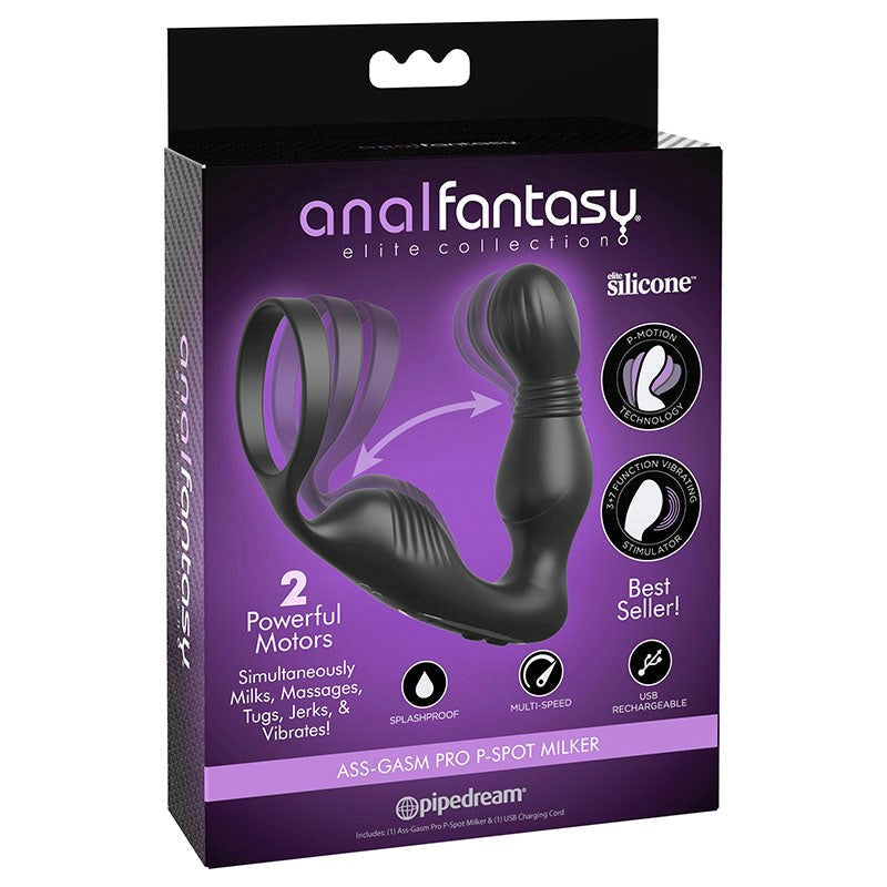 AFE Ass-Gasm Pro P-Spot Milker Last Longer Rings - - Prostate Toys