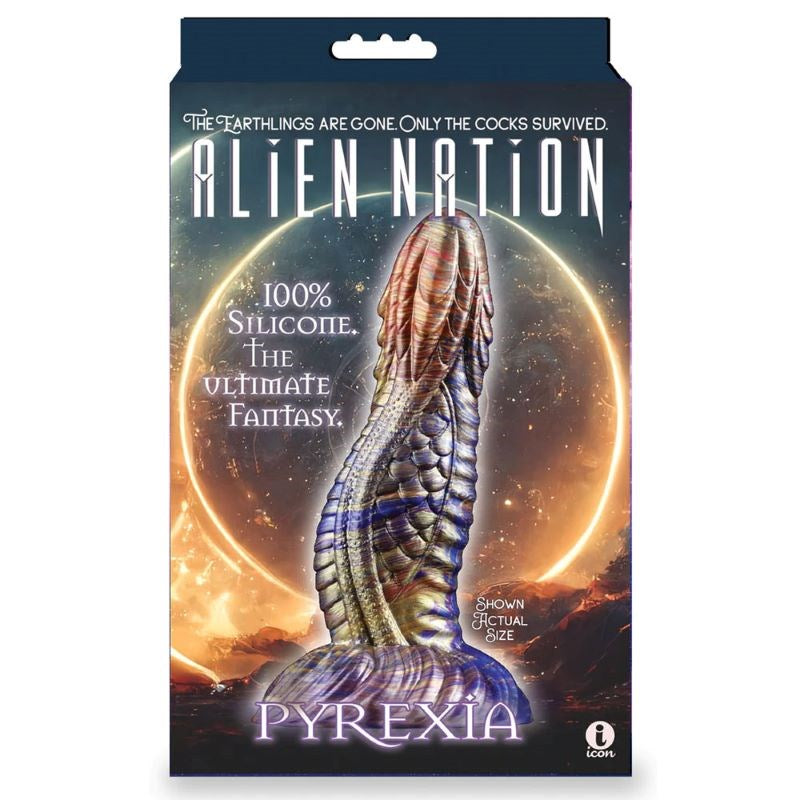 Icon Brands Interstellar Delight AlienNation Pyrexia Fantasy Dong Vibrator - - Non-Realistic Dildos