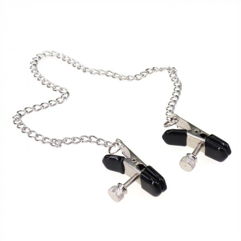 BDStyle Alligator Nipple Clamp With Chain Adjustable Pressure Control - - Breast and Nipple Toys