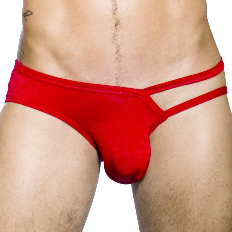 Andrew Christian Almost Naked Fling Brief Red Anatomical Pouch Design - - Jocks and G-Strings