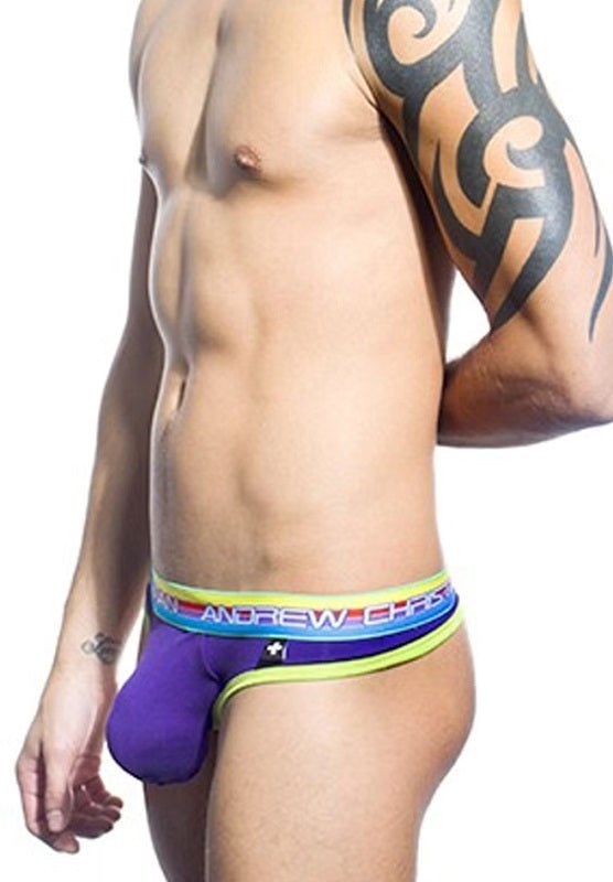 Andrew Christian Almost Naked Freedom Jock with Show It Purple Backless Design - - Jocks and G-Strings