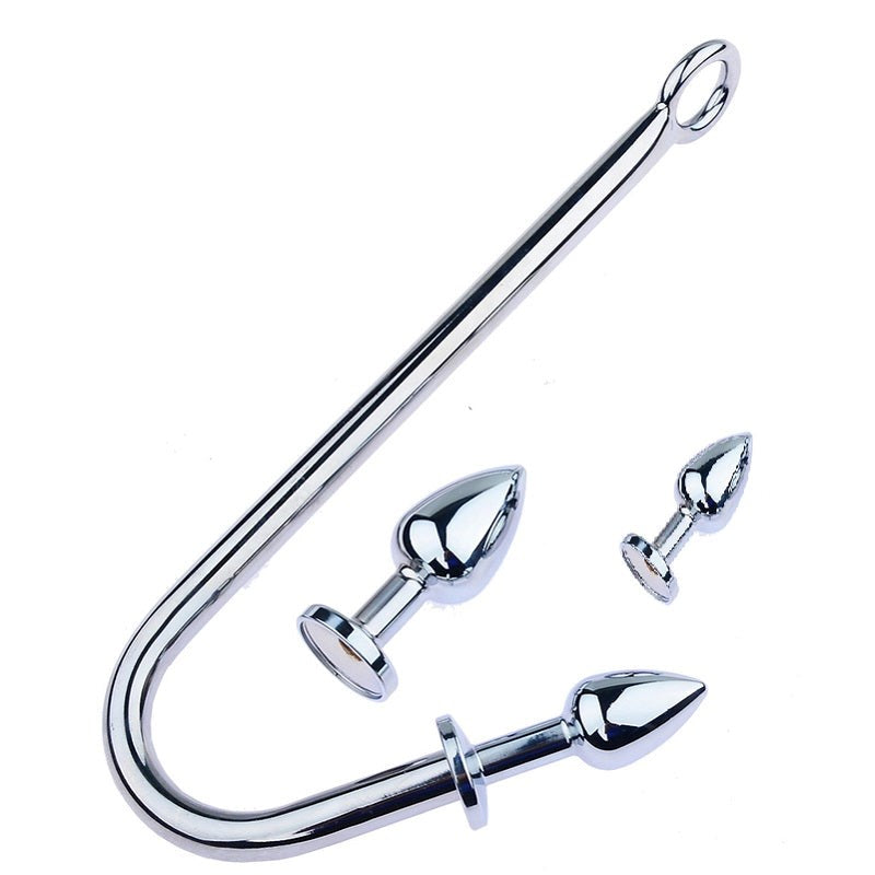 Anal Hook with 3 Plugs Sex Performance Ring - - Spreaders and Hangers