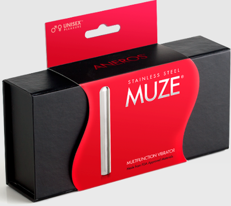 Aneros All Muze Stainless Steel Bullet Vibrator 4 Inch Ultra Quiet - - Bullet Vibrators