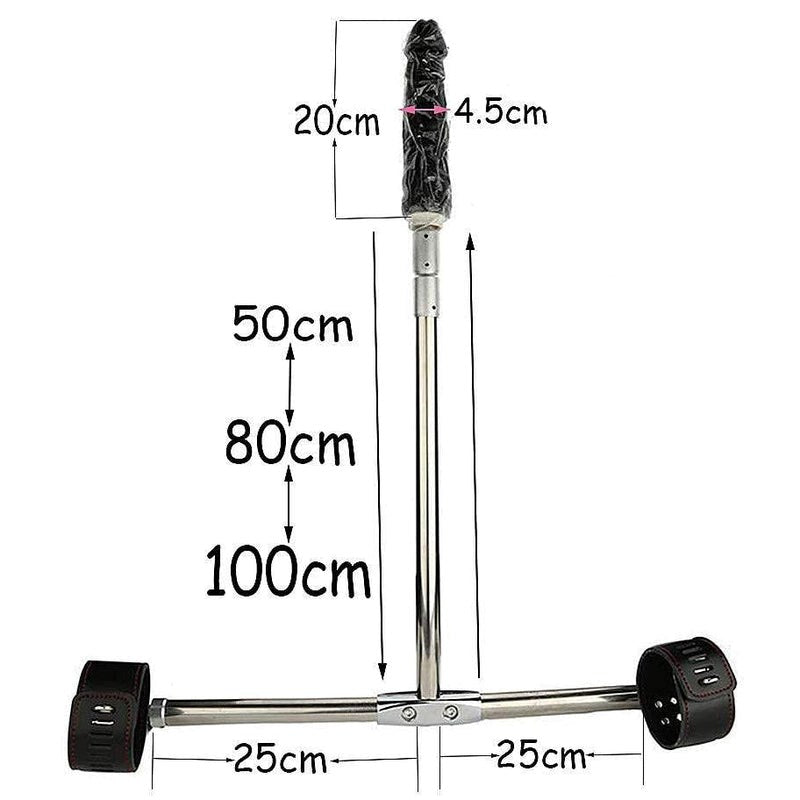 Ankle Spreader Bar With Dildo Experience Cock Control - - Spreaders and Hangers