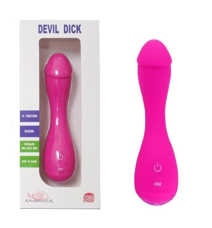 Aphrodisia Devil Dick Vibrator Multi Speed G Spot Stimulation - - Silicone Vibrators
