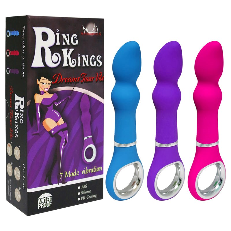 Aphrodisia Ring Kings 7 Mode Dreams Teaser Vibe G Spot Curved Vibrator - - G-Spot Vibrators