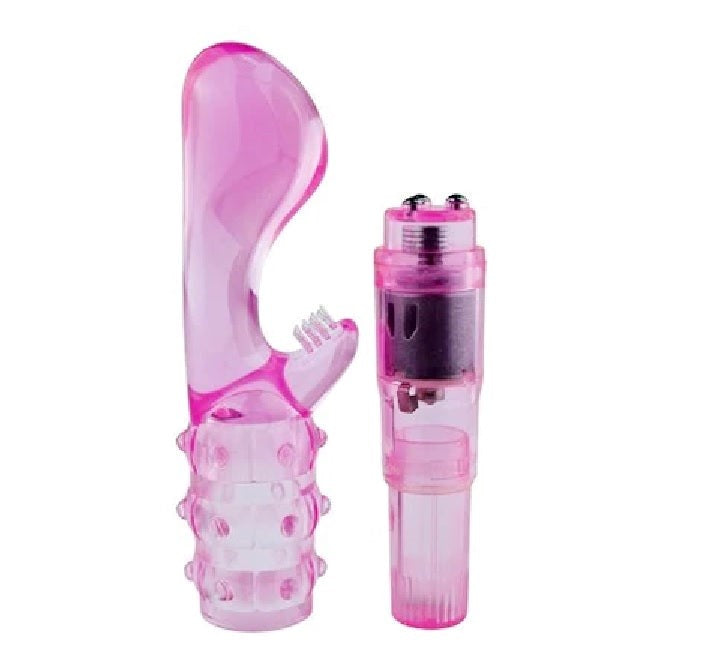 Aphrodisia Rocket Ticklers Compact Vibrator with Tickler Attachment - - Mini & Slim Vibrators