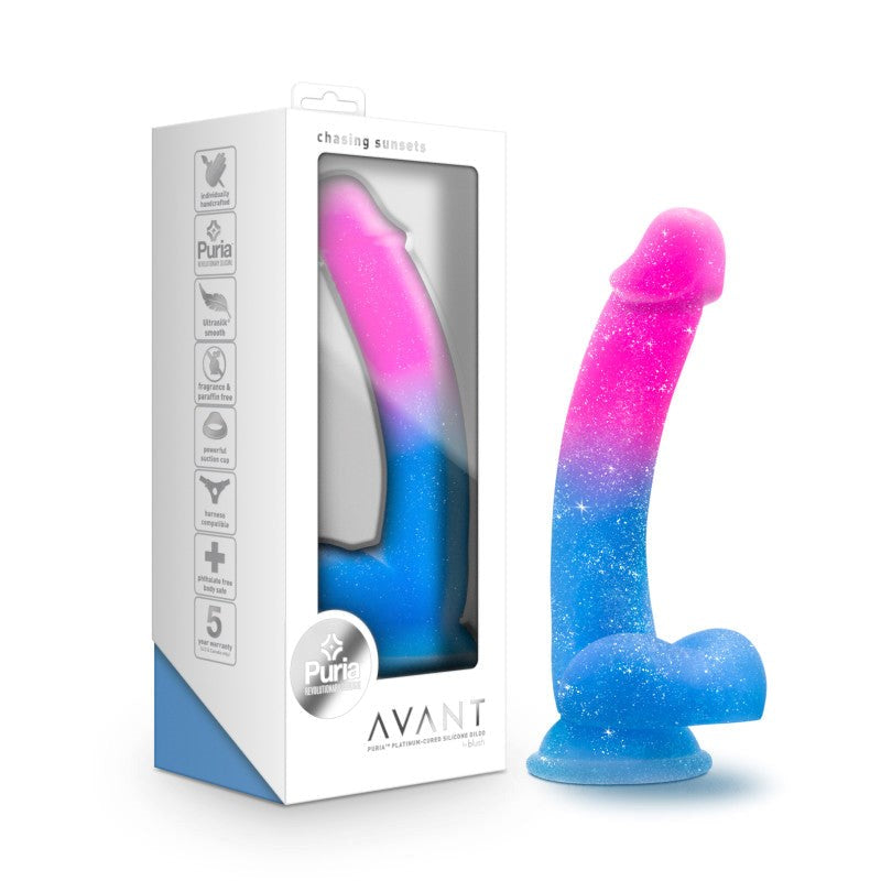 Blush Novelties Avant Chasing Sunsets Premium Gradient Dildo - - Realistic Dildos
