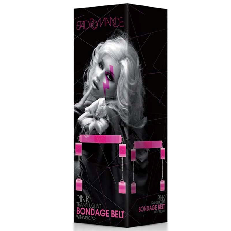 Bad Romance Pink Translucent Bondage Belt - - Cuffs and Restraints
