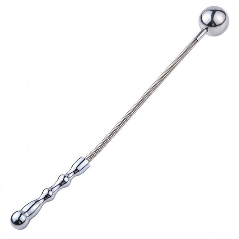 Ball Flogger With Metal Spring Handle Australian Cock Rings - - Whips And Crops
