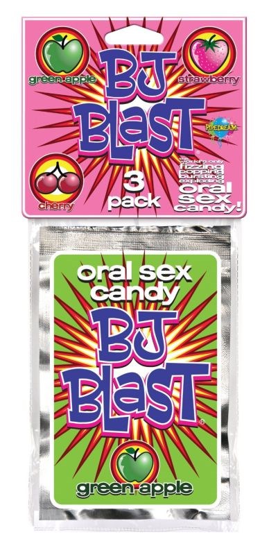 Pipedream 3 Pack BJ Blast Oral Sex Candy with Popping Crystal Sensation - - Sex Games, Coupons and Tricks