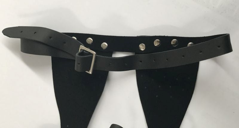Hells Couture Blinky Bill Bondage Blinkers Extreme Leather Blindfold - - Masks And Blindfolds