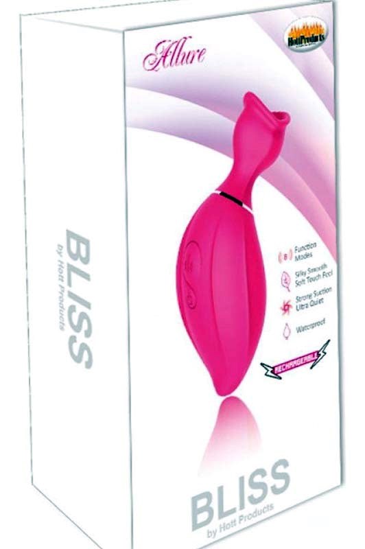 Hott Products Bliss Allure Suction Vibe with Dual Motor Clitoral Stimulation - - Clit Ticklers and Pulsators