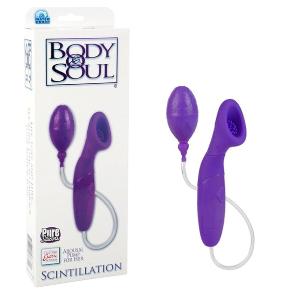 California Exotics Body & Soul Scintillation Pump Dual Action Clitoral Toy - - Clit Ticklers and Pulsators