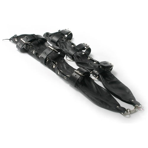 BDStyle Bondage Leather Opera Gloves with Adjustable D Ring Restraints - - Wigs and Gloves