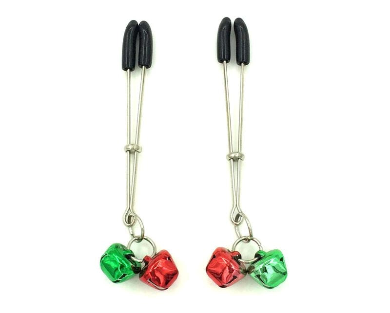 BDStyle Bondage Nipple Clamps with Two Bells Adjustable Pressure - - Breast and Nipple Toys