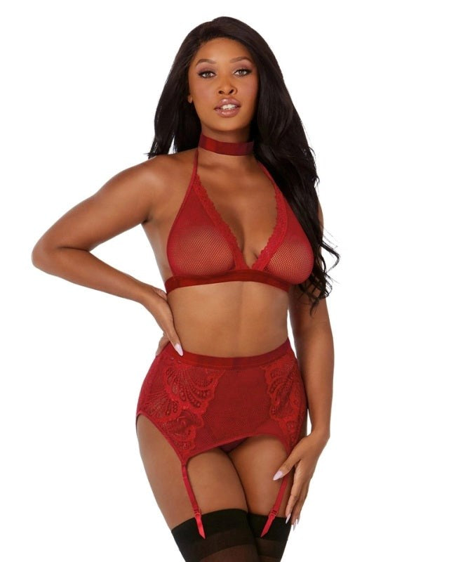 Dream Girl Lingerie Captivating Elegance Bralette Garterbelt Collection - - Bras and Bra Sets