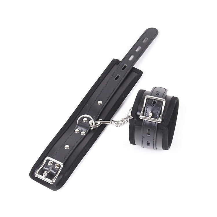 Buckler Faux Leather Cuffs With Chain Best Value Adult Toy - - Cuffs And Restraints