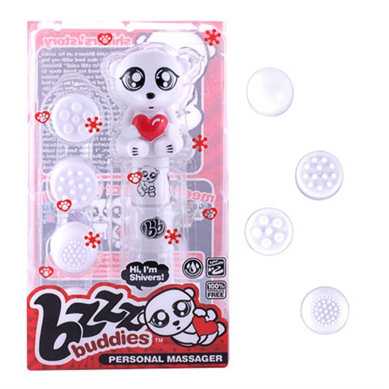 NS Novelties Bzzz Buddies Shivers Polar Bear Clitoral Vibrator - - Personal Massagers